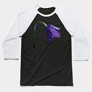 Low Poly Purple Flower Baseball T-Shirt